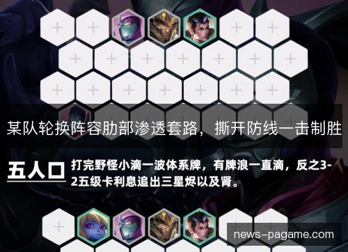 某队轮换阵容肋部渗透套路，撕开防线一击制胜